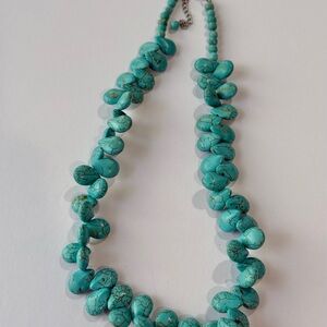 Simulated Turquoise Bead Necklace